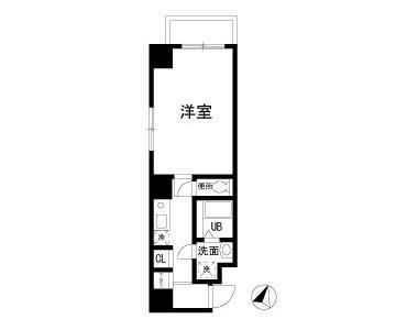 LEREVE横濱伊勢佐木町(1K/7階)の間取り写真