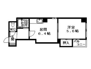ルイーズSAPPORO(1DK/4階)の間取り写真