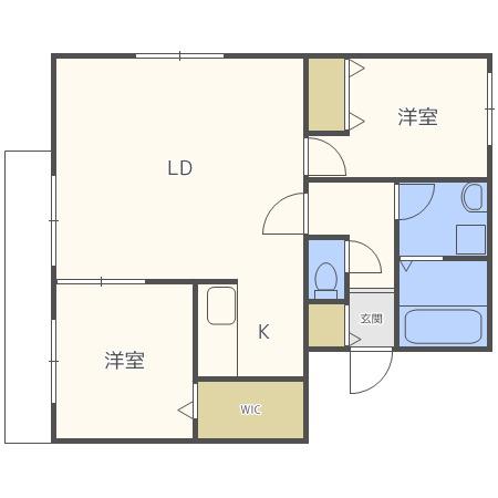 フォレスタ伏見(2LDK/3階)の間取り写真