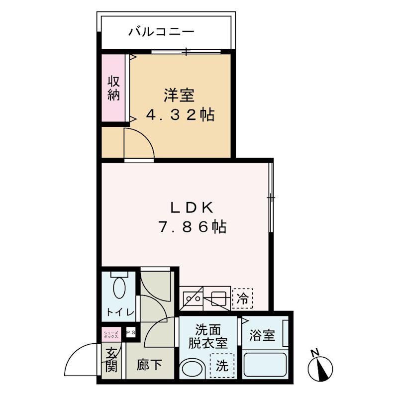 ザ・レジデンス北習志野(1LDK/2階)の間取り写真
