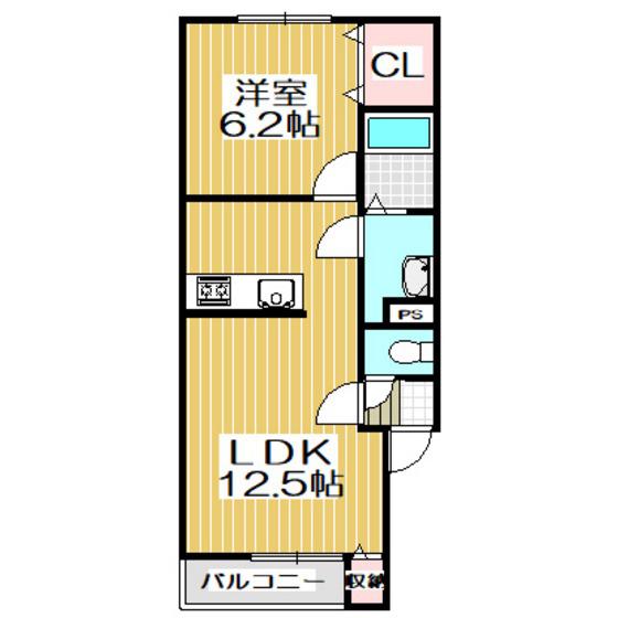 Mハイツ高砂20(1LDK/3階)の間取り写真