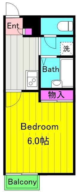 レオパレス三田(1K/1階)の間取り写真