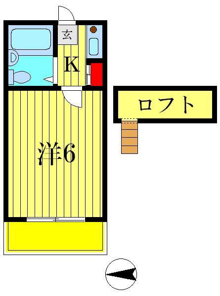 カーサ青砥(1K/2階)の間取り写真