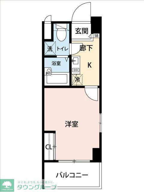 FLAT船橋(1K/7階)の間取り写真