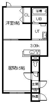 ARTESANO53(1LDK/1階)の間取り写真