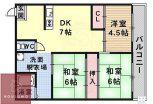 高塚増田ハイツ(3DK/1階)の間取り写真