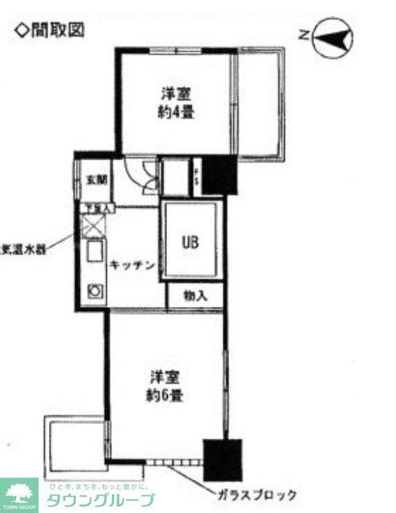 パークヒルズ東高円寺(2K/4階)の間取り写真
