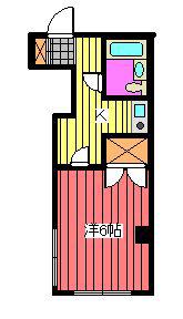 ハイツ宮崎(1K/1階)の間取り写真