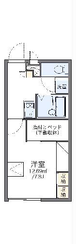 レオパレス安祥(1K/1階)の間取り写真
