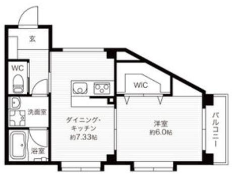 COLABO西北ガーデンズ(1DK/2階)の間取り写真