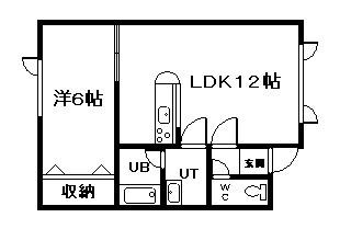 プレジデント NO1(1LDK/2階)の間取り写真
