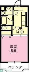 スターラック(1DK/1階)の間取り写真