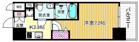 エスリード梅田北(1K/5階)の間取り写真