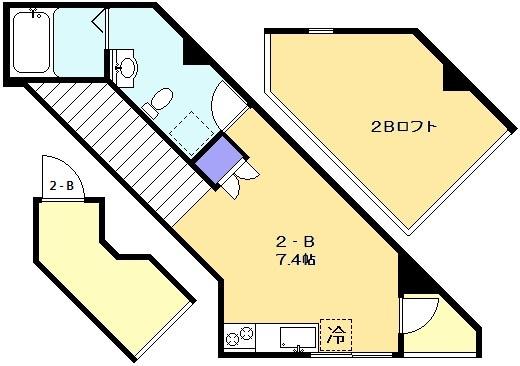 クリエーターズ安堵家(ワンルーム/2階)の間取り写真