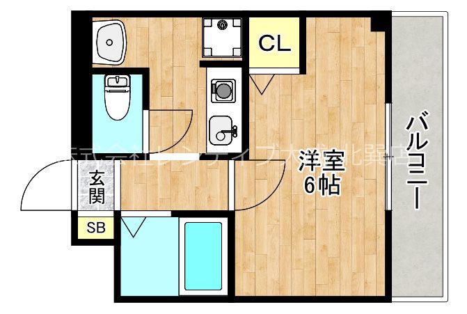 メゾンアラモード(1K/5階)の間取り写真