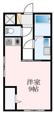 グレイス西山台(ワンルーム/2階)の間取り写真
