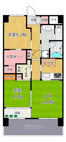 ミオカステーロ横濱吉野町ステーションフロント(2LDK/8階)の間取り写真
