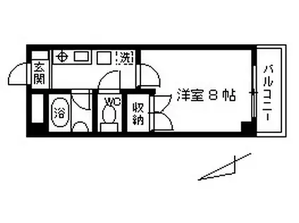 サンビューハイツ(1K/2階)の間取り写真