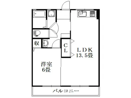 イレーネ南昭和(1LDK/3階)の間取り写真