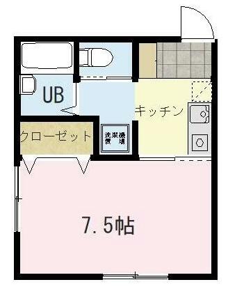 メルヴィーユ新横浜II(1K/2階)の間取り写真
