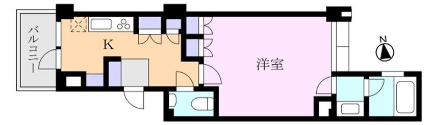 プラティーク中馬込(1K/2階)の間取り写真