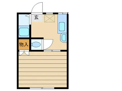 第一かしわ(1K/2階)の間取り写真