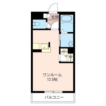 シャーメゾン スーベニアVI(ワンルーム/2階)の間取り写真