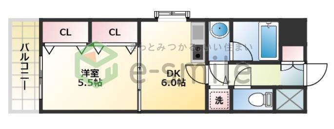 日吉壱番館(1DK/7階)の間取り写真