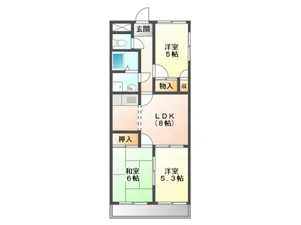 グランシャリオN(3LDK/5階)の間取り写真