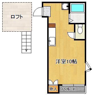 アップルハウス葉山(ワンルーム/1階)の間取り写真