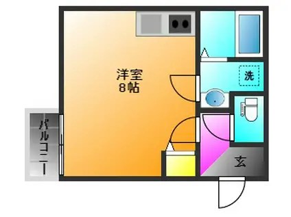 SOU.LEAF久留米大前(ワンルーム/2階)の間取り写真