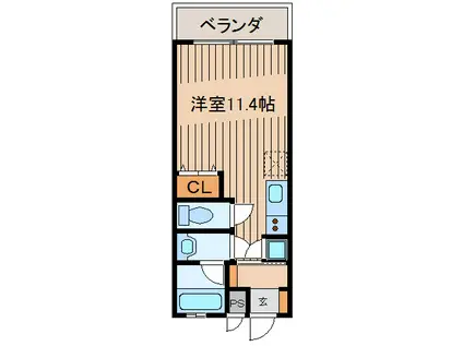 RIVA ACERO(ワンルーム/1階)の間取り写真