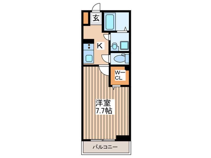 ERDE五輪II(1K/3階)の間取り写真