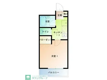 アダージョ(1K/3階)の間取り写真