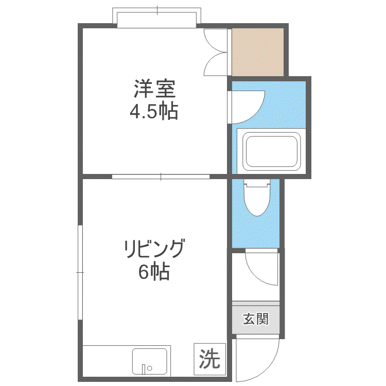 MAPLEHILLS南郷(1DK/3階)の間取り写真