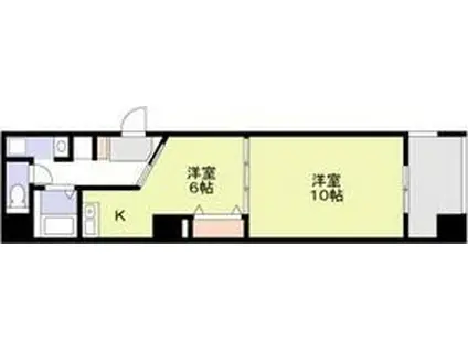 ヴェリエール・ドゥ・セ(1DK/4階)の間取り写真