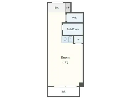モンテベルデ第2横浜(ワンルーム/2階)の間取り写真