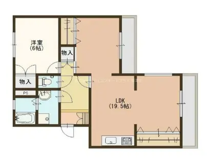 ワイズマンション栗東(1LDK/1階)の間取り写真