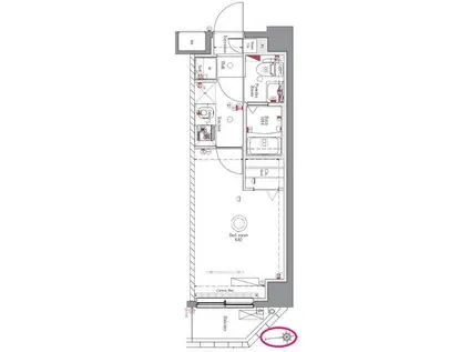 レグジー西川口AZIV(1K/5階)の間取り写真