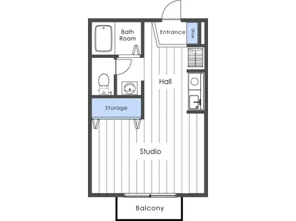 I-HOUSE(ワンルーム/2階)の間取り写真