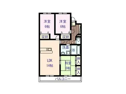 エクレールT&Y(3LDK/1階)の間取り写真