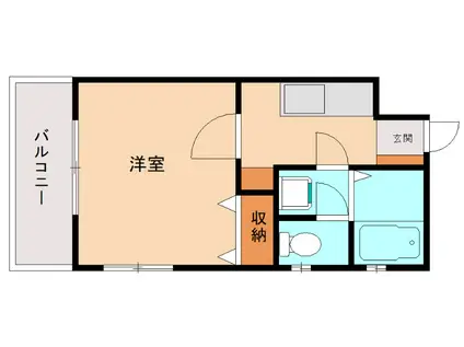 セブンハイツII(1K/5階)の間取り写真