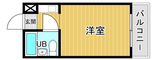 アインス蒲生(ワンルーム/9階)の間取り写真