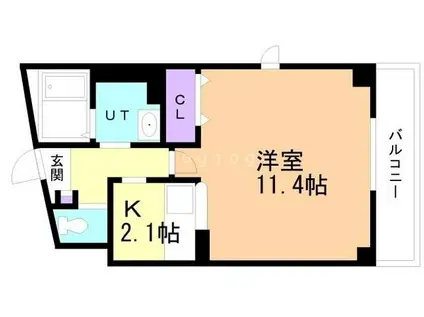 BETTER R10(1K/3階)の間取り写真