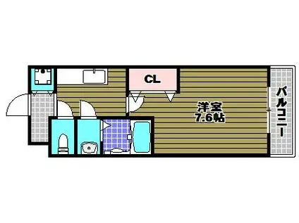 フジパレス楠(1K/2階)の間取り写真