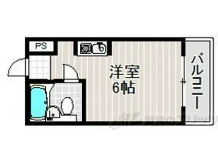 カムネス経大前(ワンルーム/5階)の間取り写真