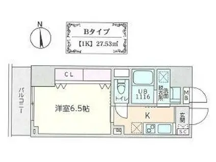 CAVE YUSHIMA(1K/9階)の間取り写真