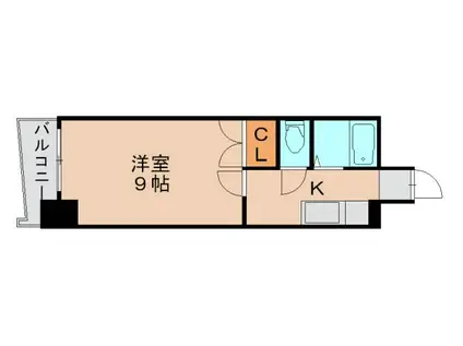 ロイヤル博多駅東(1K/9階)の間取り写真