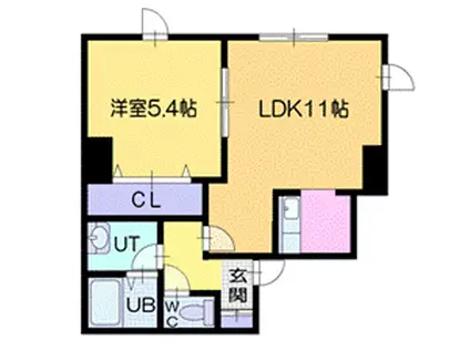文京台ハイツエクセレント(1LDK/8階)の間取り写真