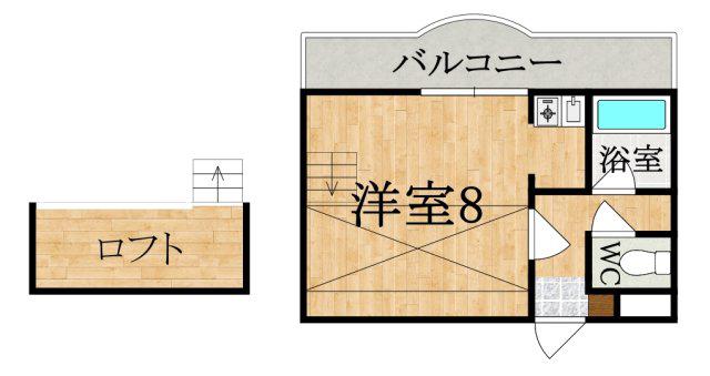 サンヒルズ大和(1K/4階)の間取り写真